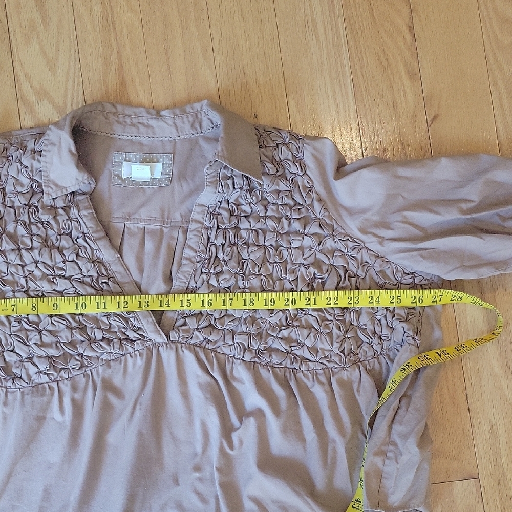 Maeve By Anthropologie Smocked Babydoll Top - Picture 12 of 16